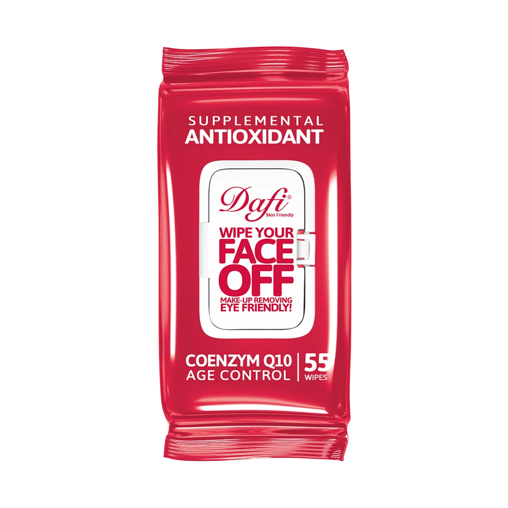  دستمال مرطوب پاک کننده آرایش( مدل آنتی اکسیدان) درب دار دافی بسته ۵۵ عددی - Image 1